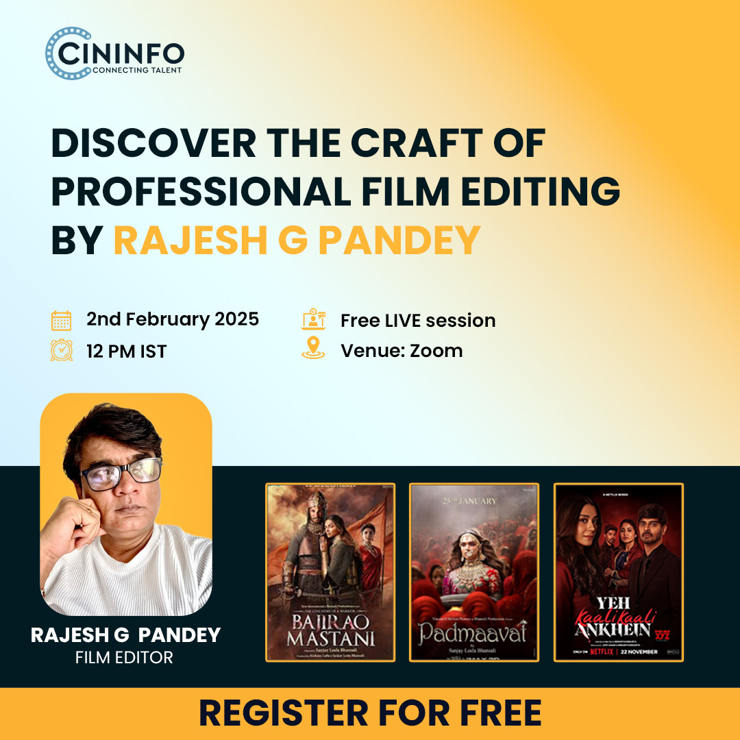 Discover the Craft of Professional Film Editing by Rajesh Pandey, Editor.